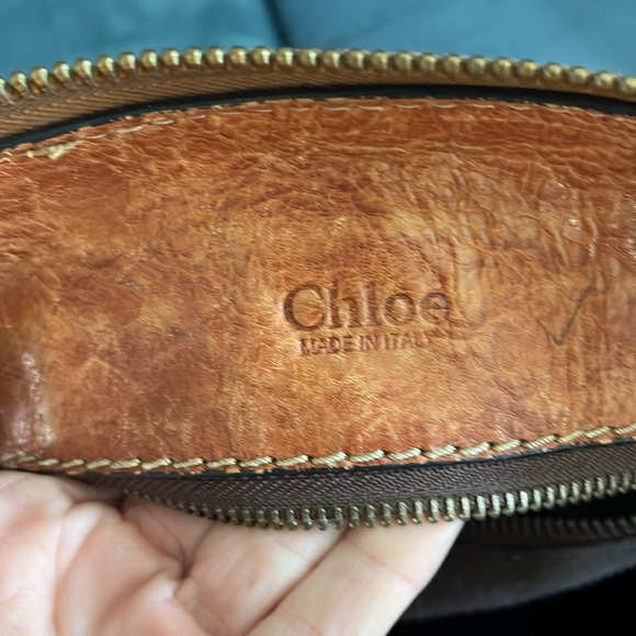 Chloé Distressed Saddle Leather Calfskin Medium Edith Satchel - Picture 8 of 11